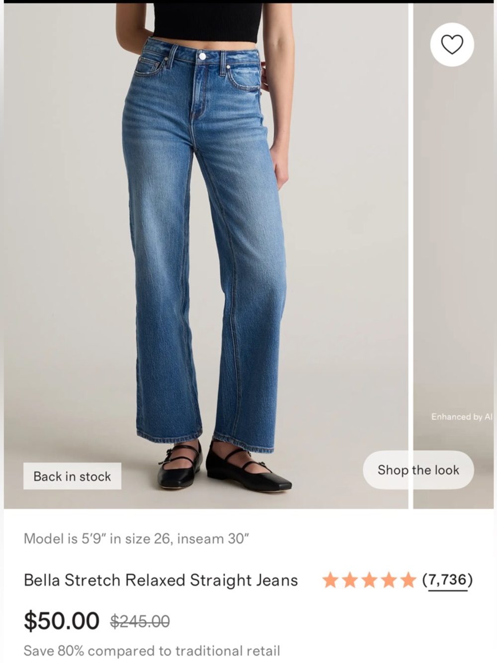 Quince Bella Stretch Relaxed Straight Jeans